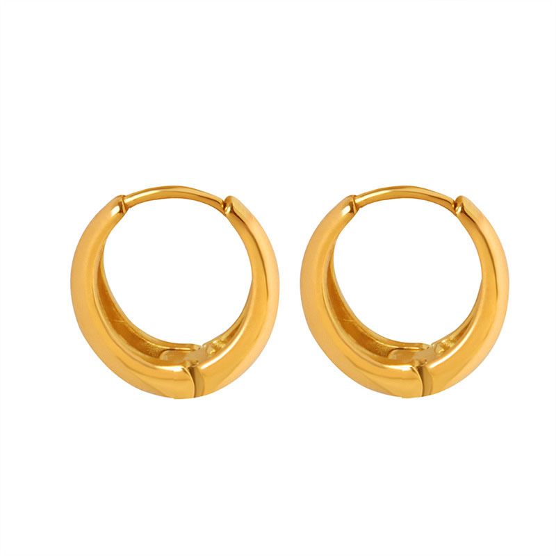 Golden solid color earrings